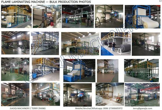 Customrized 12000 W PLC Foam and Non Woven Fabric Carpet Making Machine Flame Lamination Machine