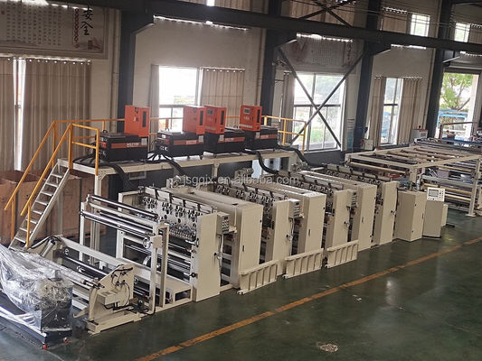 Automatic Hot Melt Glue Spray and Powder Scattering Coating Fabric Laminating Machine
