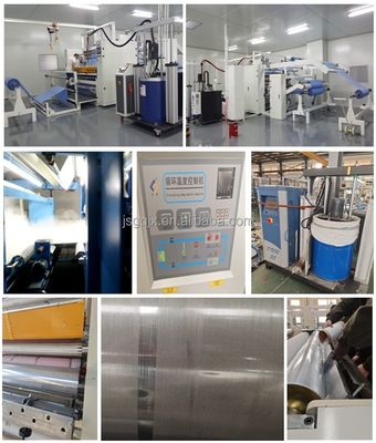 60kw GAOQI PUR Textile Hot Melt Glue Laminating Machine Cloth Making Machines