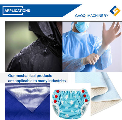60kw GAOQI PUR Textile Hot Melt Glue Laminating Machine Cloth Making Machines