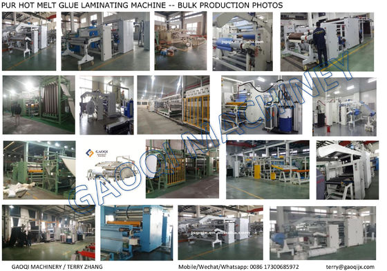 Solventless PUR Hot Melt Glue Laminating Machine 1600mm Max Width No Need for Solvent