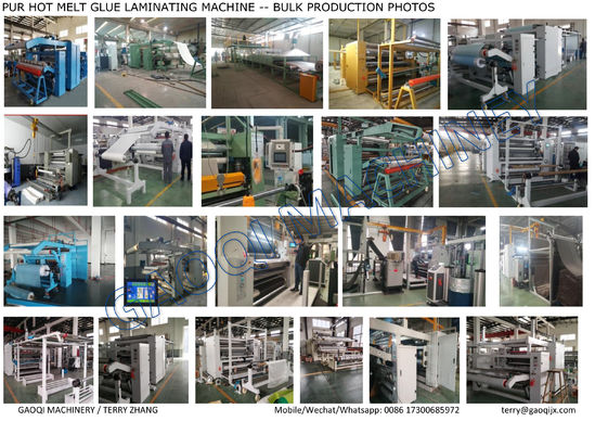 Solventless PUR Hot Melt Glue Laminating Machine 1600mm Max Width No Need for Solvent